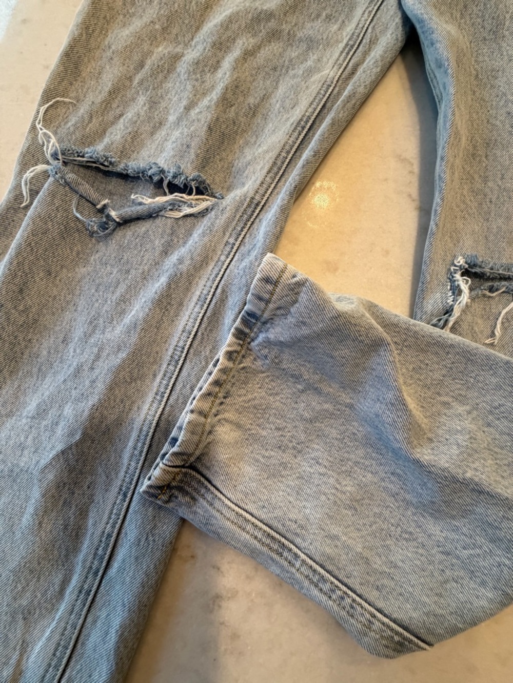 PRINCESS POLLY Light Blue Distressed High-Waist Women’s Jeans! 6 - Picture 6 of 8